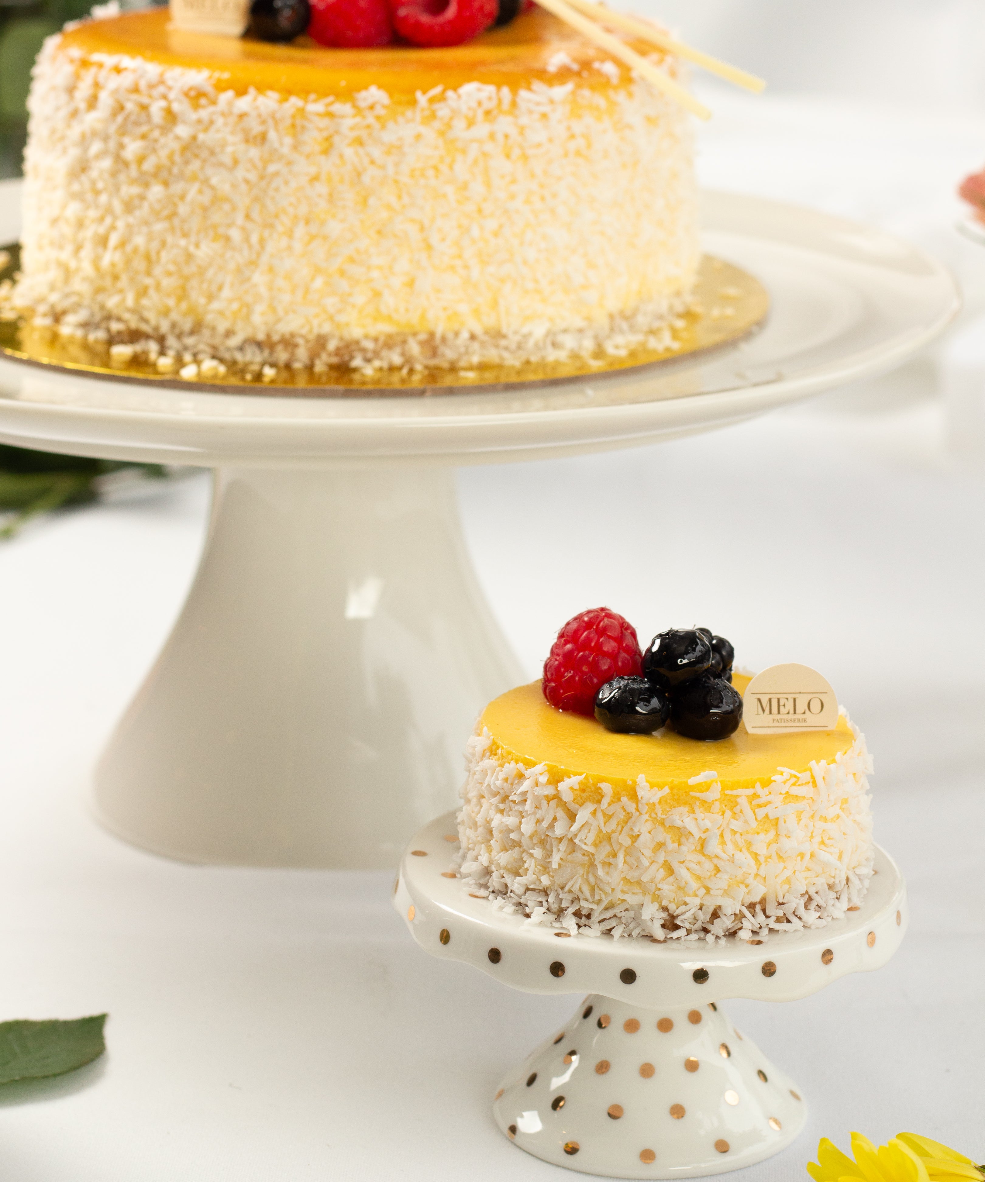Ricotta Mango Passion Fruit Mini Cheesecake